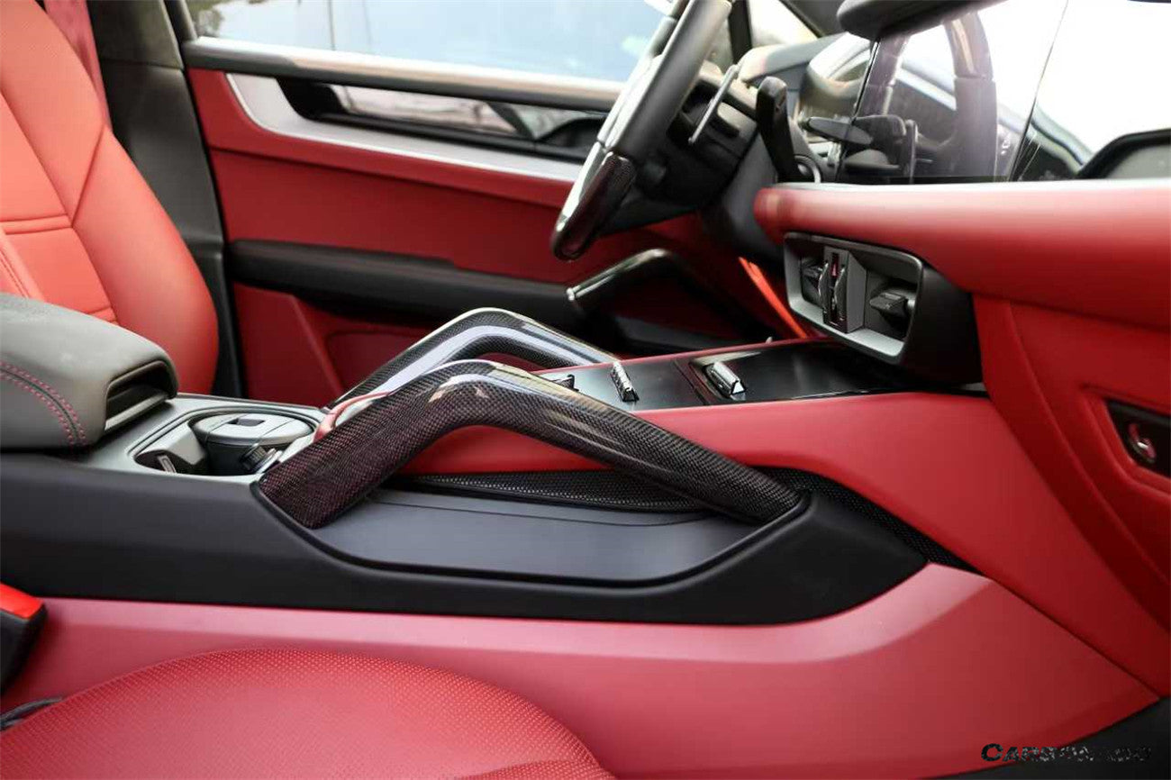 Carbonado 2018-2026 Porsche Cayenne 9Y0 OE Style Autoclave Carbon Fiber Inner Door Handle | Fits S, Coupé, E-Hybrid, GTS, Turbo, Turbo GT