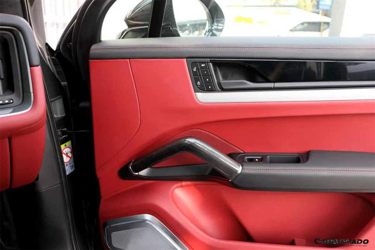 Carbonado 2018-2026 Porsche Cayenne 9Y0 OE Style Autoclave Carbon Fiber Inner Door Handle | Fits S, Coupé, E-Hybrid, GTS, Turbo, Turbo GT