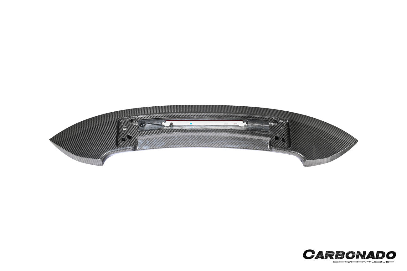 Alerón de maletero de fibra de carbono seco estilo Porsche 911 992 Carrera SC Carbonado 2019-2024 con luz LED