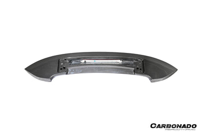 Alerón de maletero de fibra de carbono seco estilo Porsche 911 992 Carrera SC Carbonado 2019-2024 con luz LED