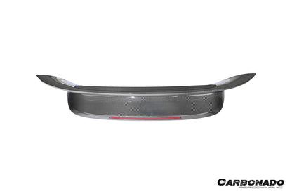 Alerón de maletero de fibra de carbono seco estilo Porsche 911 992 Carrera SC Carbonado 2019-2024 con luz LED