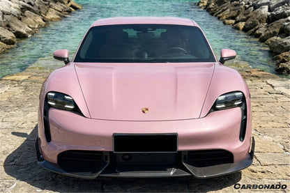 Borde delantero de fibra de carbono estilo CADO para Porsche Taycan 4 4S GTS TURBO 2019-2023