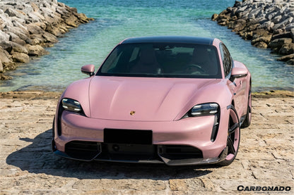 Borde delantero de fibra de carbono estilo CADO para Porsche Taycan 4 4S GTS TURBO 2019-2023