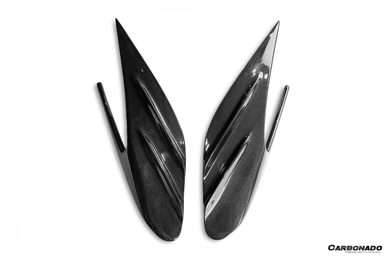 Carbonado MSY Style Autoclave Carbon Fiber Quarter Panel Side Scoops | 2019-2024 Ferrari F8