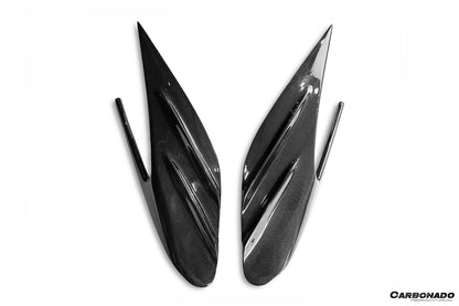 Carbonado MSY Style Autoclave Carbon Fiber Quarter Panel Side Scoops | 2019-2024 Ferrari F8