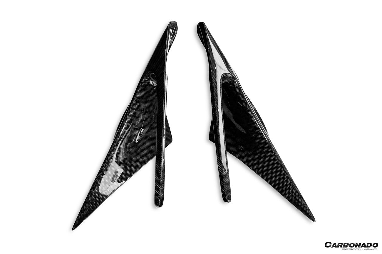 Carbonado MSY Style Autoclave Carbon Fiber Quarter Panel Side Scoops | 2019-2024 Ferrari F8