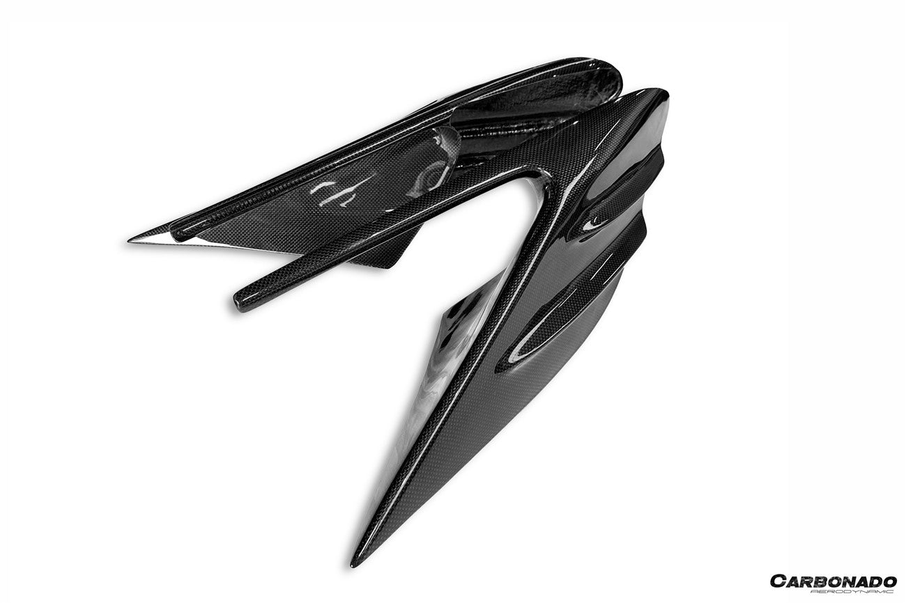 Carbonado MSY Style Autoclave Carbon Fiber Quarter Panel Side Scoops | 2019-2024 Ferrari F8