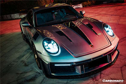 Carbonado Aero 2019-UP Porsche 911 992 Carrera Autoclave Carbon Fiber Hood Carbonado (AM) Fits: S, 4, 4S, Targa, Cabriolet, Turbo