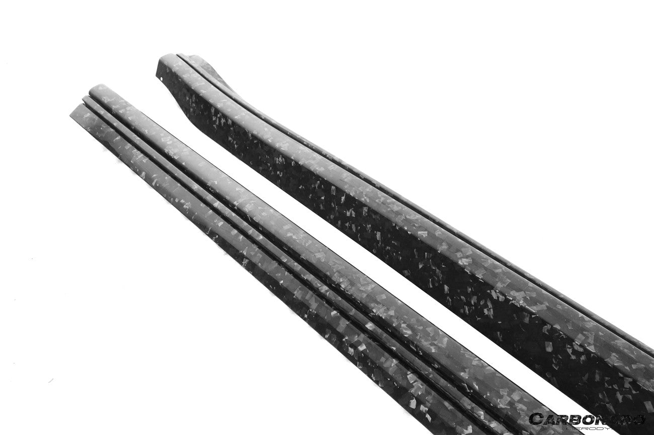 Faldones laterales de fibra de carbono seca estilo Porsche 911 992 TurboS TA Carbonado 2020-2023