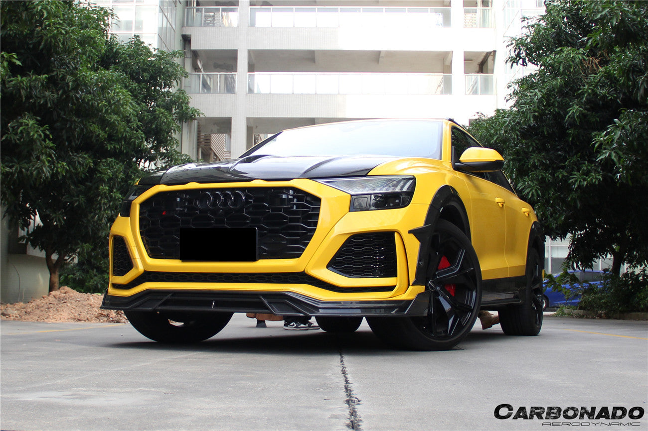 Carbonado 2020-2023 Audi RSQ8 AD Style Dry Carbon Fiber Front Lip Splitter