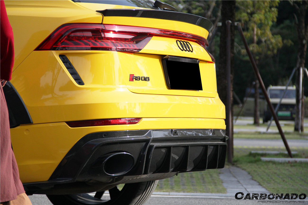 Carbonado 2020-2023 Audi RSQ8 AD Style Dry Carbon Fiber Rear Diffuser Lip