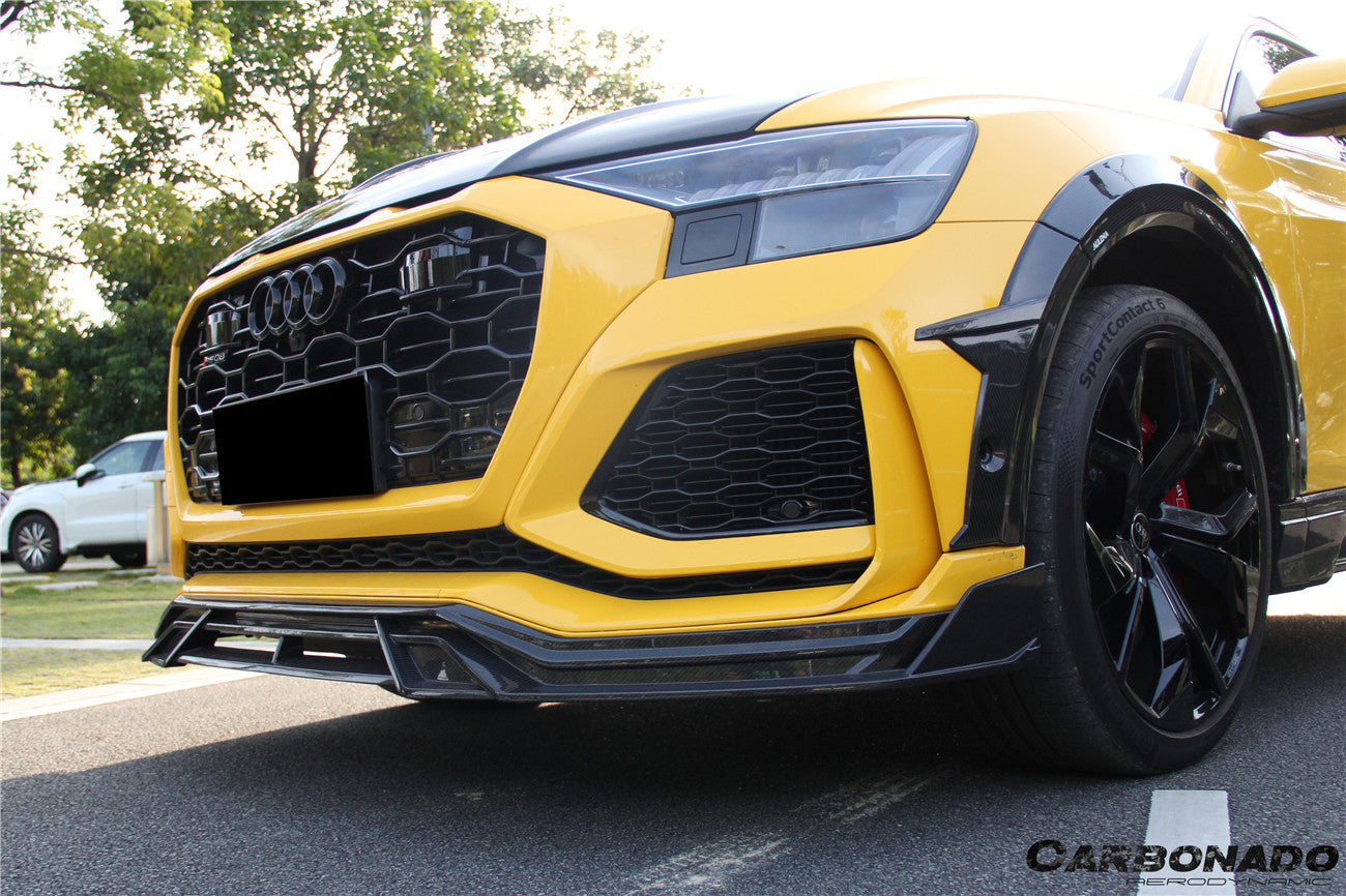 Carbonado 2020-2023 Audi RSQ8 AD Style Dry Carbon Fiber Fender Flare Wheel Trims