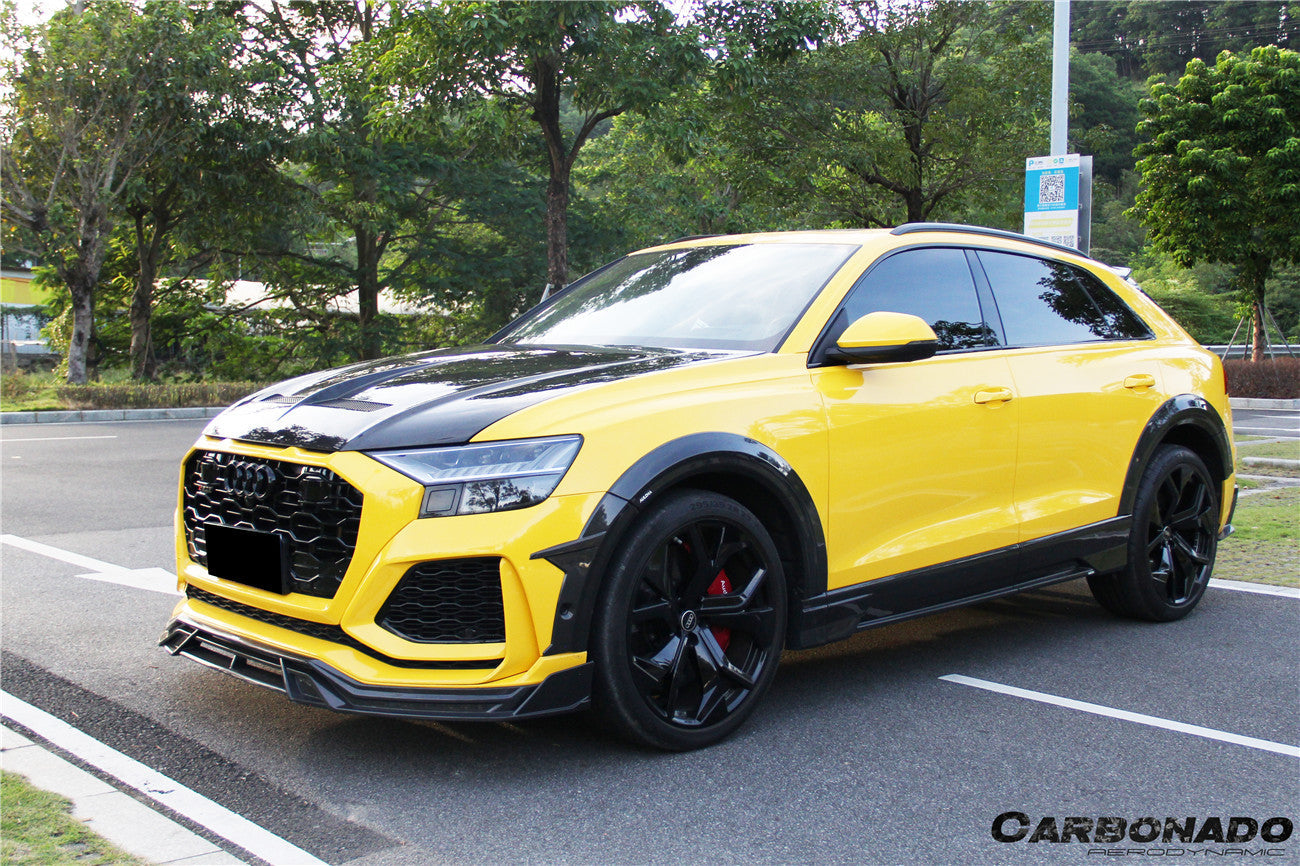 Carbonado 2020-2023 Audi RSQ8 AD Style Dry Carbon Fiber Fender Flare Wheel Trims