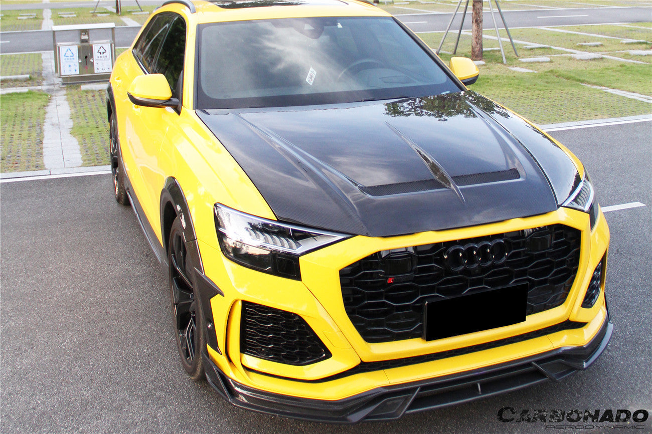 Carbonado 2020-2023 Audi RSQ8 AD Style Dry Carbon Fiber Front Lip Splitter