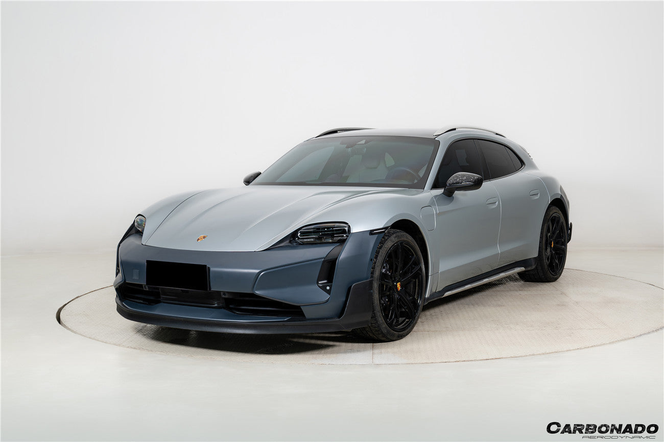 Carbonado Aero 2020-2024 Porsche Taycan 9J1.1 Front Bumper Carbonado (9J1.2 Turbo GT) | Fits 4, 4S, GTS, Turbo, Turbo S, ST, CT, Sport Turismo