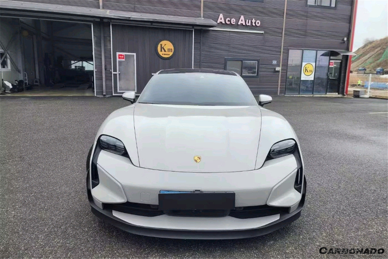 Carbonado Aero 2020-2024 Porsche Taycan 9J1.1 Front Bumper Carbonado (9J1.2 Turbo GT) | Fits 4, 4S, GTS, Turbo, Turbo S, ST, CT, Sport Turismo