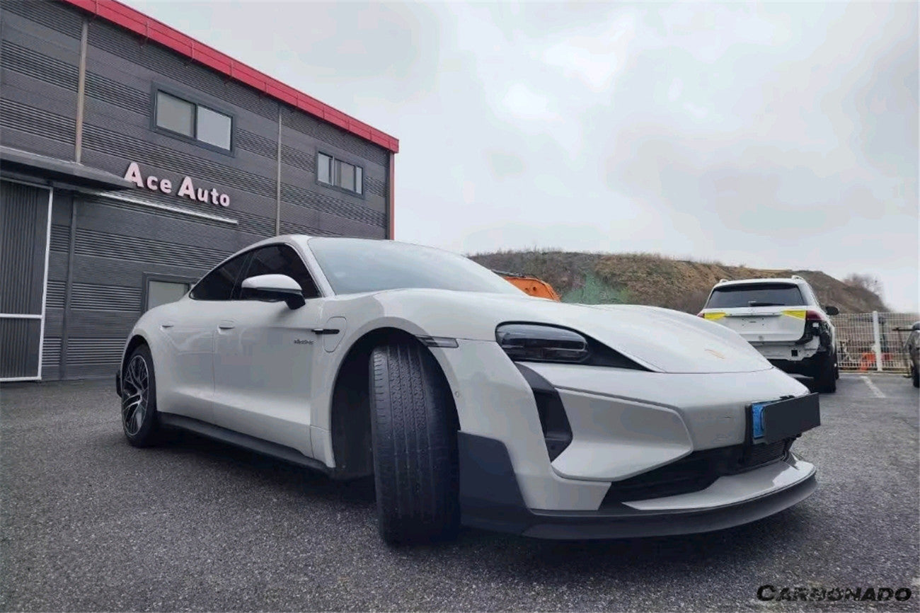 Carbonado Aero 2020-2024 Porsche Taycan 9J1.1 Front Bumper Carbonado (9J1.2 Turbo GT) | Fits 4, 4S, GTS, Turbo, Turbo S, ST, CT, Sport Turismo