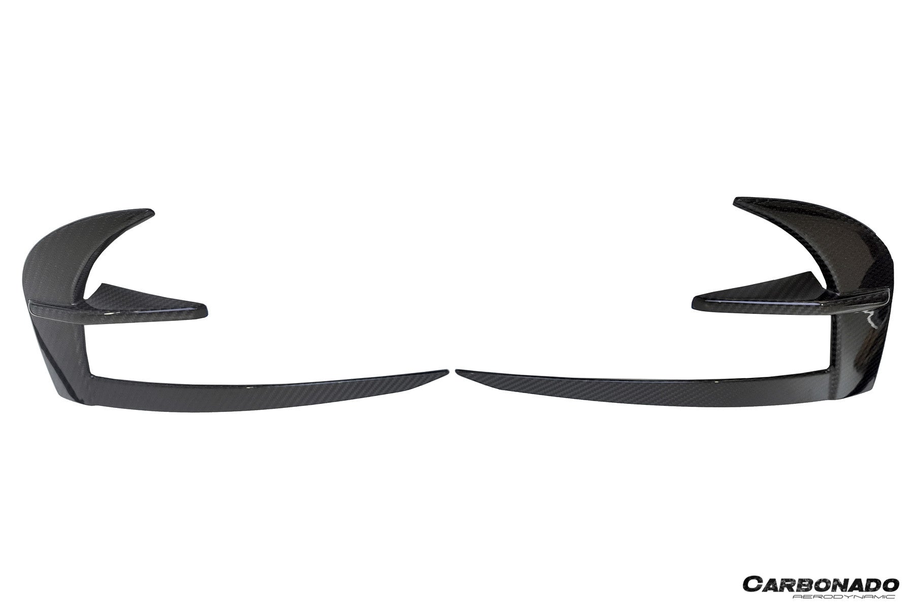Cubiertas de luces diurnas delanteras de fibra de carbono secas estilo Tesla Model Y AD Carbonado 2020-2024