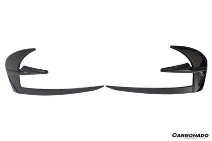Cubiertas de luces diurnas delanteras de fibra de carbono secas estilo Tesla Model Y AD Carbonado 2020-2024