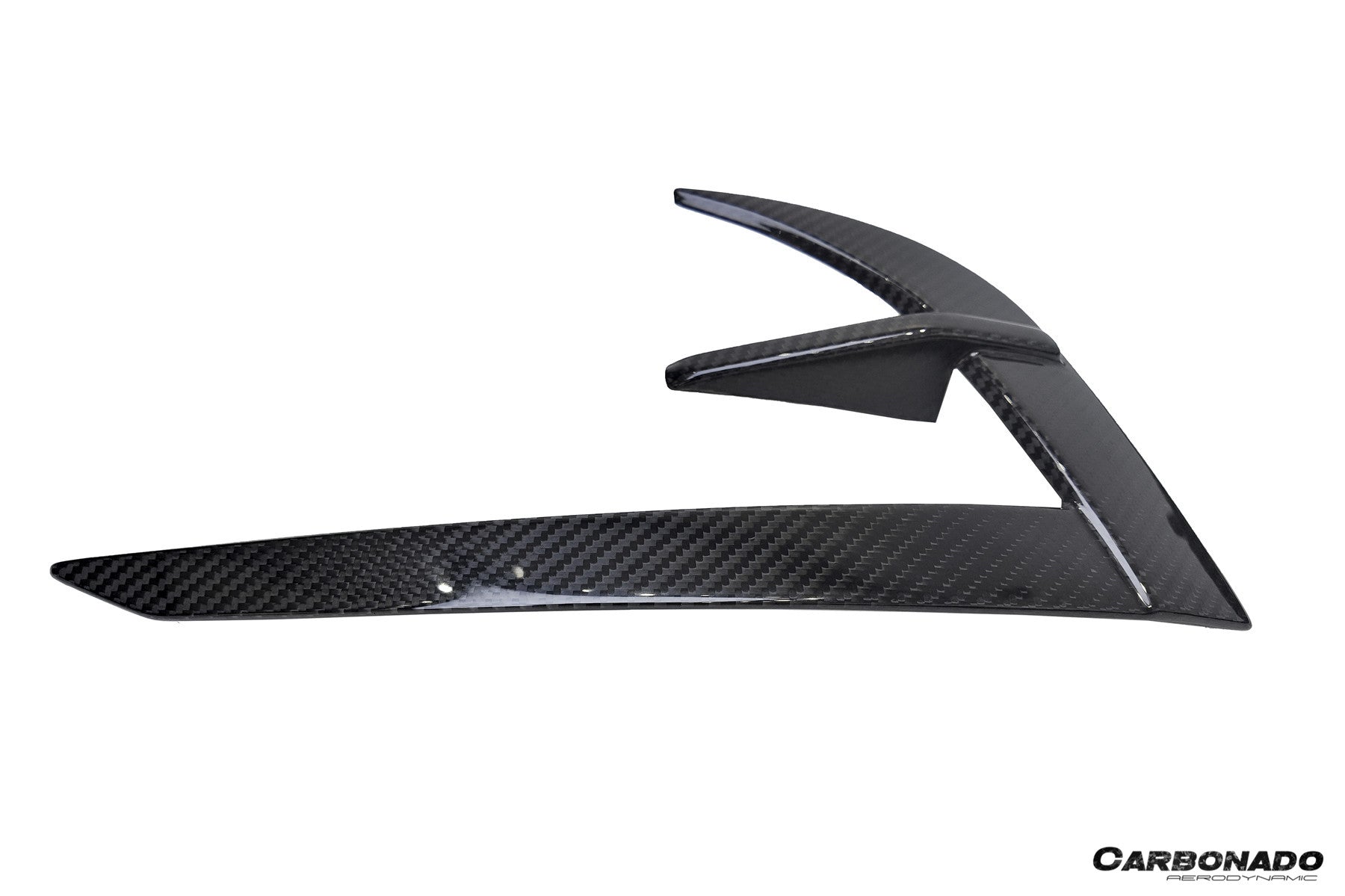 Cubiertas de luces diurnas delanteras de fibra de carbono secas estilo Tesla Model Y AD Carbonado 2020-2024