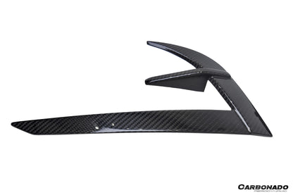 Cubiertas de luces diurnas delanteras de fibra de carbono secas estilo Tesla Model Y AD Carbonado 2020-2024