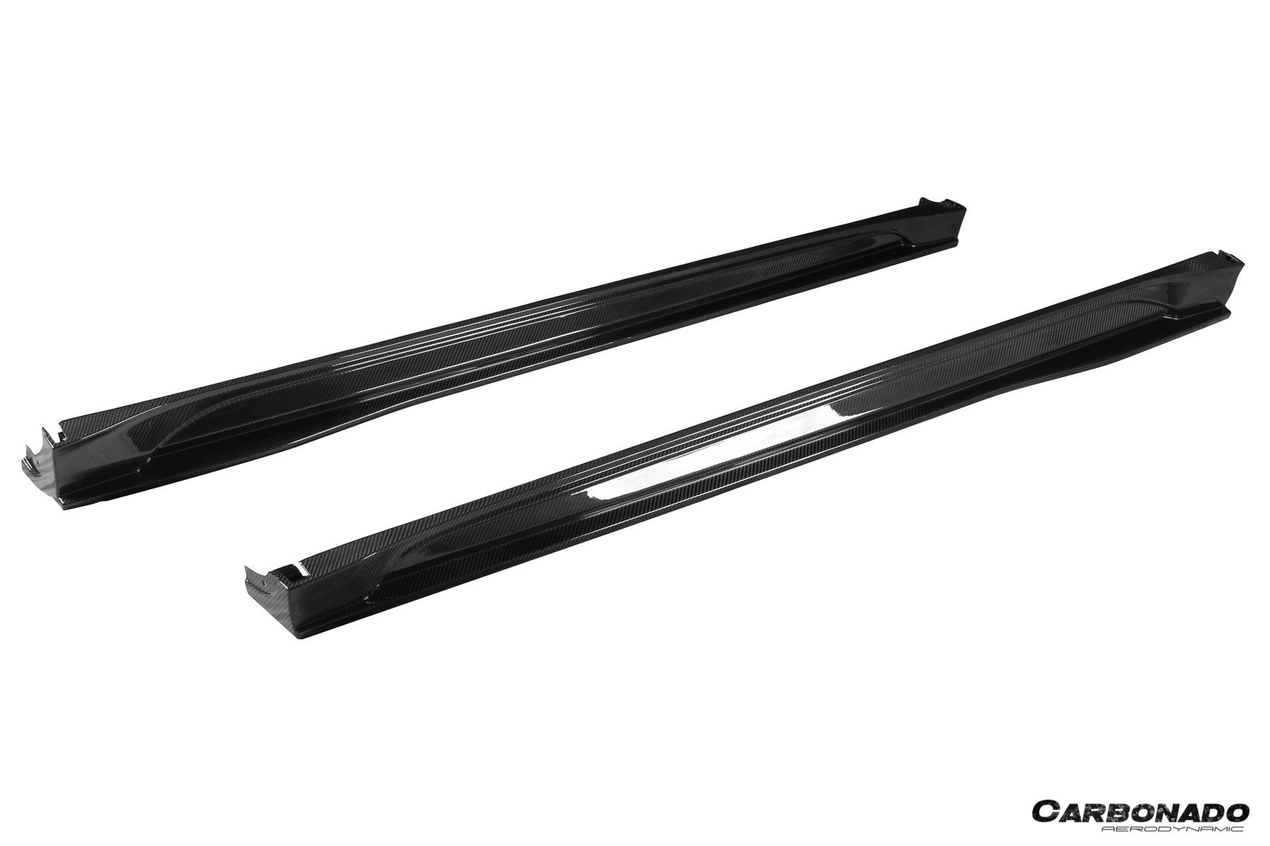 Carbonado AD Style Dry Carbon Fiber Side Skirts | 2020-2024 Tesla Model Y