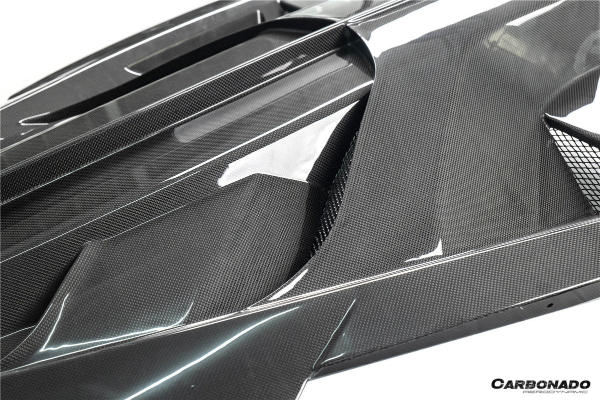 2020-UP Ferrari Autoclave Carbon Fiber Engine cover Carbonado (MSY) Fits: SF90 Stradale (1X1DRYCFSF90-MIW-MSY-EH)