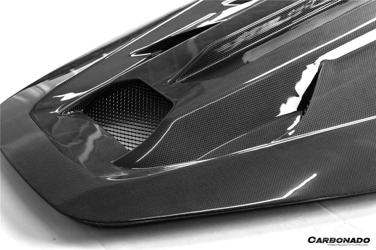 2020-UP Ferrari Autoclave Carbon Fiber Engine cover Carbonado (MSY) Fits: SF90 Stradale (1X1DRYCFSF90-MIW-MSY-EH)