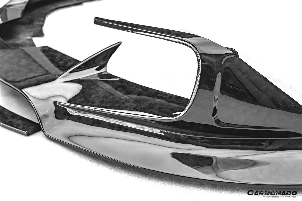 2020-UP Ferrari Autoclave Carbon Fiber Front Lip Carbonado (MSY) Fits: SF90 Stradale and Spider (1X1DRYCFSF90-MIW-MSY-FL)