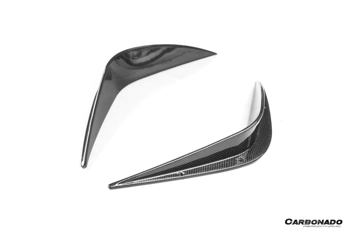 2020-UP Ferrari Autoclave Carbon Fiber Front Bumper Canards Carbonado (RT) Fits: SF90 Stradale and Spider (1X1DRYCFSF90-MIW-RT-FBCRD)