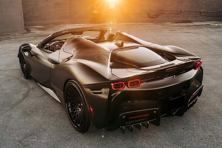 2020-UP Ferrari Autoclave Carbon Fiber Side Skirts Carbonado (RT) Fits: SF90 Stradale and Spider (1X1DRYCFSF90-MIW-RT-SS)