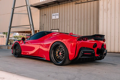 2020-UP Ferrari Autoclave Carbon Fiber Side Skirts Carbonado (RT) Fits: SF90 Stradale and Spider (1X1DRYCFSF90-MIW-RT-SS)