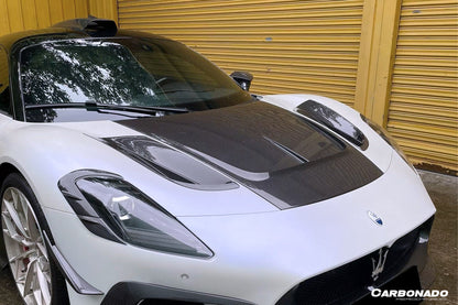 Carbonado 2020-2024 Maserati MC20 MSY Style DRY カーボンファイバー フロント ボンネット
