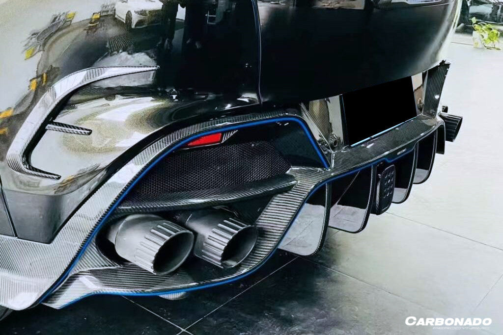 2021-2024 Aston Martin Autoclave Carbon Fiber Rear Lip Diffuser Carbonado (MSY) Fits: DBX (DRYCFDBX-MIW-MSY-RD)