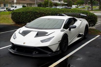 Carbonado Aero Autoclave Carbon Fiber Hood Vent Trim | 2021-2024 Lamborghini Huracan STO