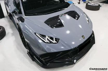 Carbonado Aero Autoclave Carbon Fiber Front Bumper Canards | 2021 - 2024 Lamborghini Huracan STO - 9