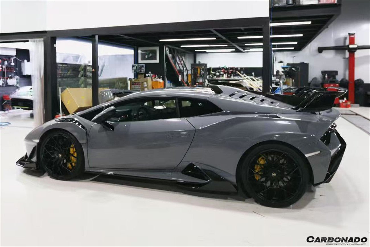 Carbonado Aero Autoclave Carbon Fiber Side Skirt Canard | 2021 - 2024 Lamborghini Huracan STO - 2