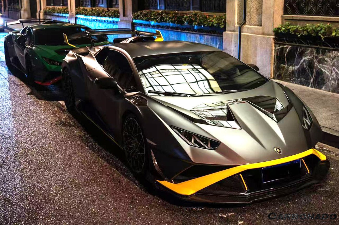 Carbonado Aero Autoclave Carbon Fiber Hood Vent Trim | 2021 - 2024 Lamborghini Huracan STO - 5