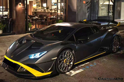 Carbonado Aero Autoclave Carbon Fiber Front Bumper Canards | 2021 - 2024 Lamborghini Huracan STO - 7