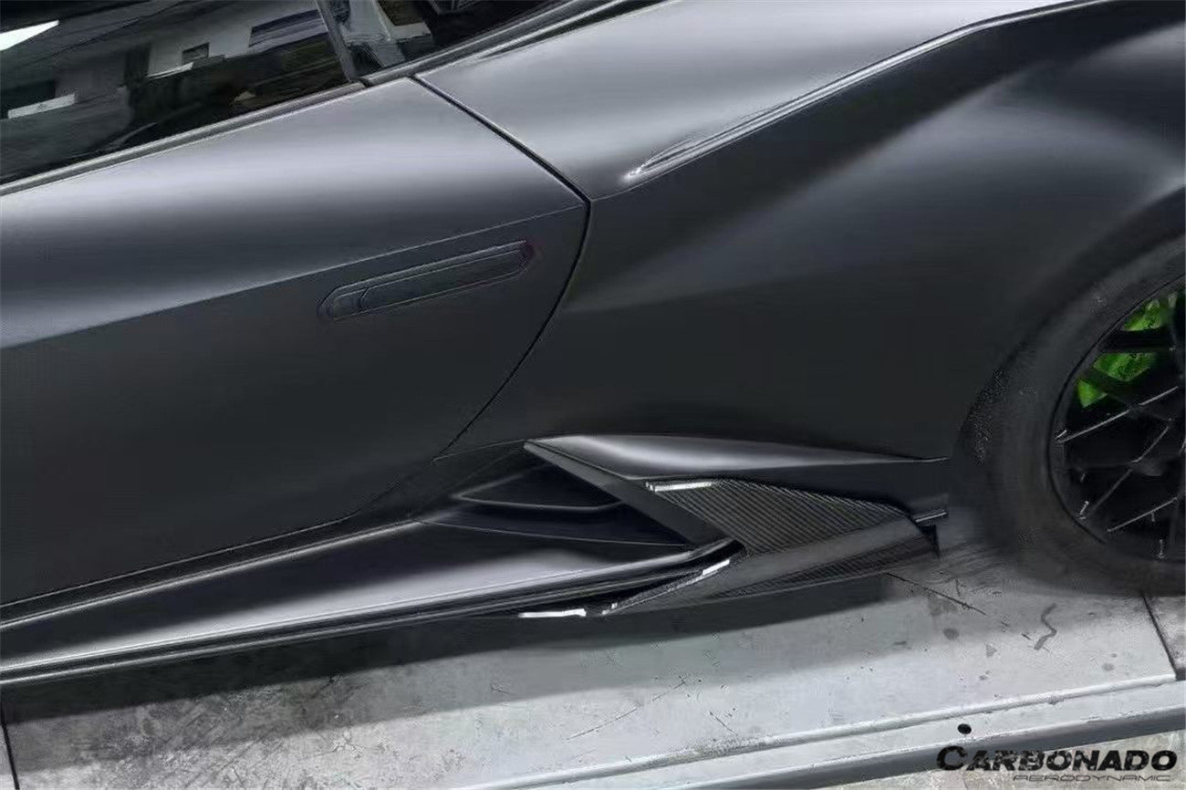 Carbonado Aero Autoclave Carbon Fiber Side Skirt Canard | 2021 - 2024 Lamborghini Huracan STO - 1