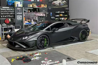 Carbonado Aero Autoclave Carbon Fiber Side Skirt Canard | 2021 - 2024 Lamborghini Huracan STO - 10