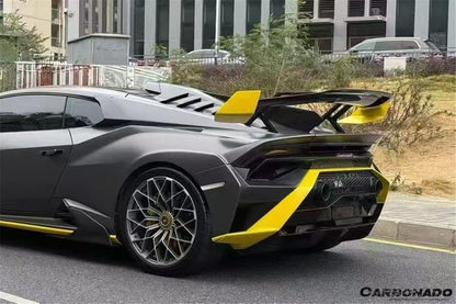 Carbonado Aero Autoclave Carbon Fiber Quarter Window Scoops | 2021 - 2024 Lamborghini Huracan STO - 3