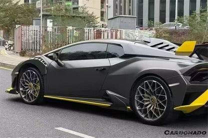 Carbonado Aero Autoclave Carbon Fiber Side Skirt Canard | 2021 - 2024 Lamborghini Huracan STO - 9