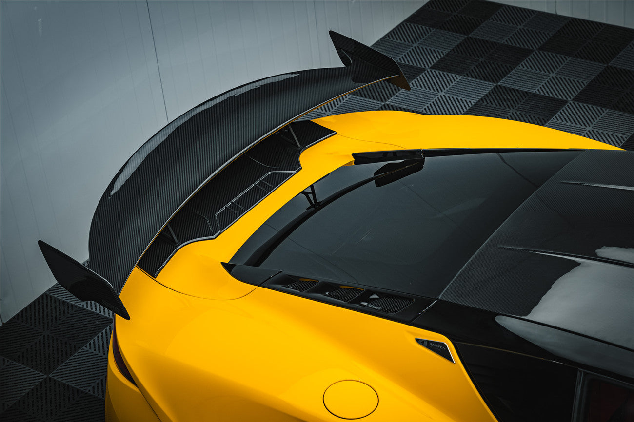 Alerón trasero de fibra de carbono seco estilo Lotus Emira NYO MNK Carbonado 2021-2024 con base