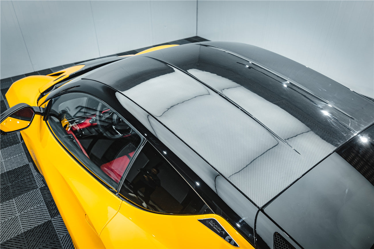 Cubierta de techo de fibra de carbono seca estilo Lotus Emira NYO MNK Carbonado 2021-2024
