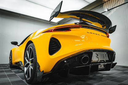 Alerón trasero de fibra de carbono seco estilo Lotus Emira NYO MNK Carbonado 2021-2024 con base