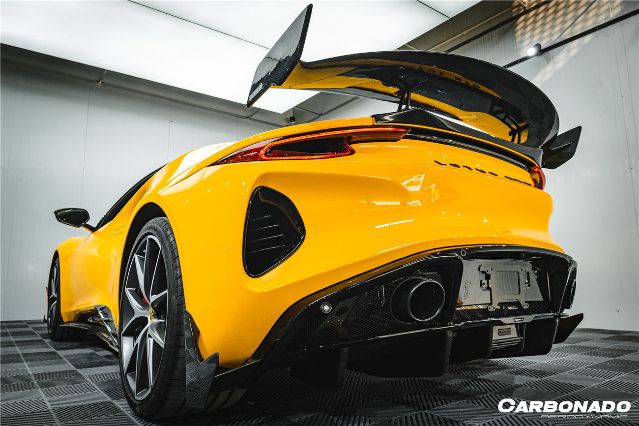 Carbonado 2021-2024 Lotus Emira NYO MNK Style Dry Carbon Fiber Rear Diffuser Lip