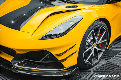 Carbonado 2021-2024 Lotus Emira NYO MNK Style Dry Carbon Fiber Front Bumper Side Splitter