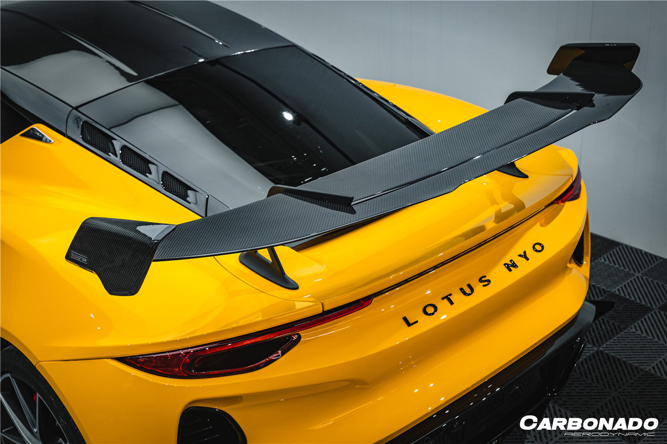 Carbonado 2021-2024 Lotus Emira NYO MNK Style Dry Carbon Fiber Trunk Wing Spoiler