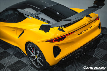 Carbonado 2021-2024 Lotus Emira NYO MNK Style Dry Carbon Fiber Trunk Wing Spoiler